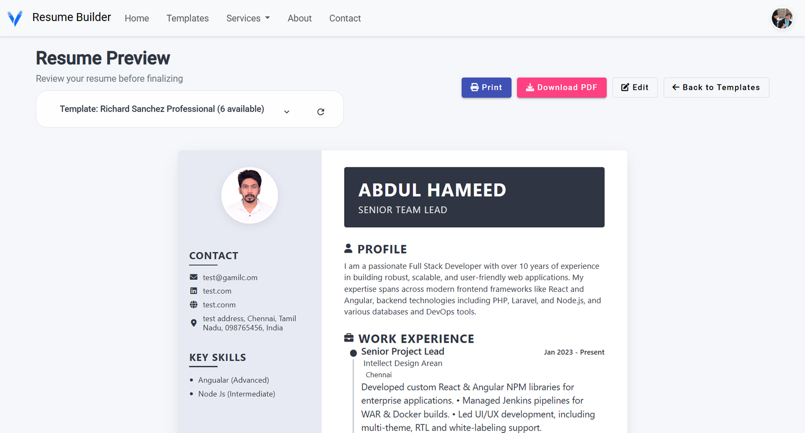 Abdul Hameed | Senior Software Engineer & UI Architect | Angular ...